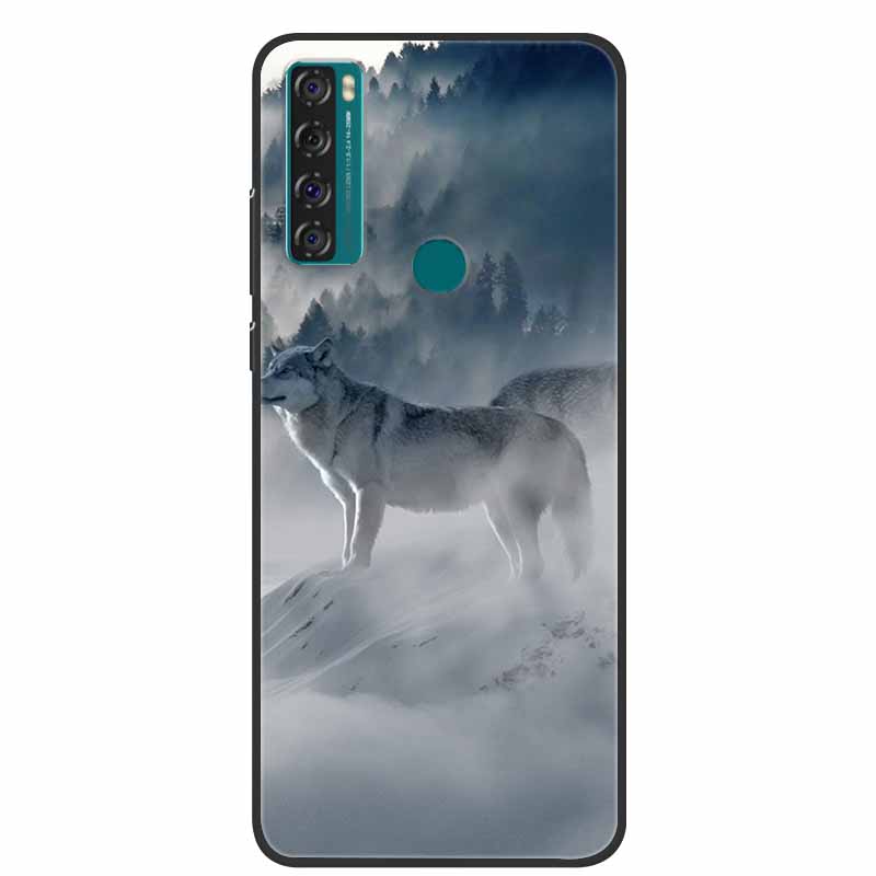 For TCL 20 SE Case Luxury Silicone TPU Soft Cover Phone Case For TCL 20 SE T671H Cartoon Funda Colourful Capa Shockproof Coque