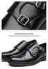 Men's Plus Size Double Buckle Leather Brogue Shoes - Nightclub Casual Punk Loafers (Sizes 38-48)