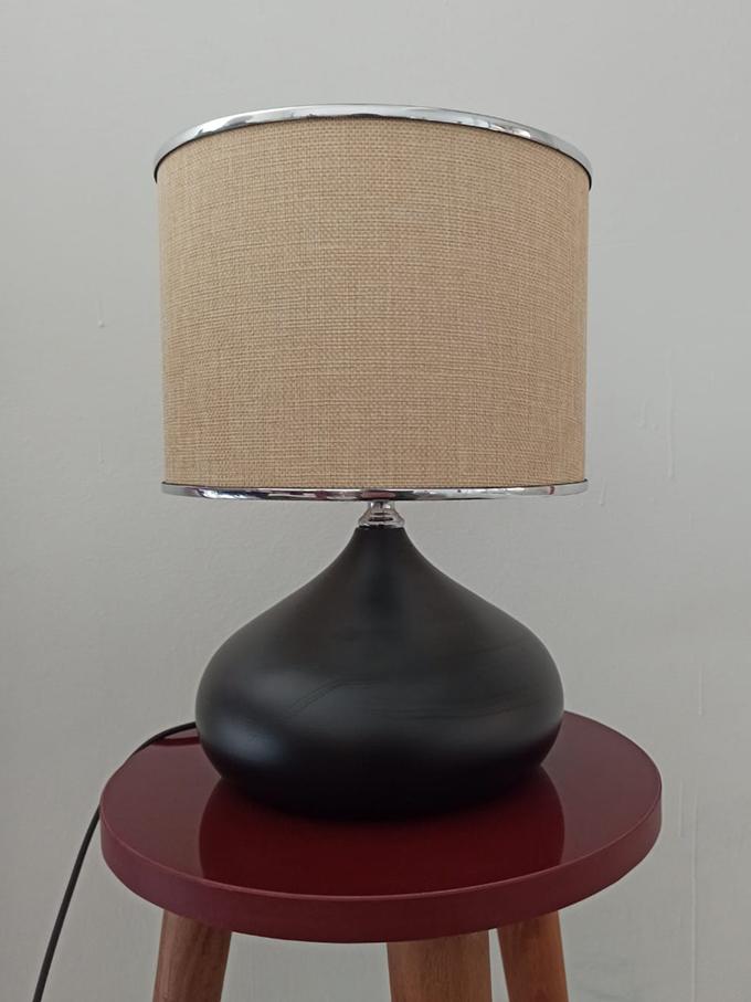 

Serenay Metal Black Body Elite Lampshade Silver Detail Powder Headboard