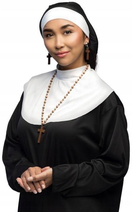 Nun Necklace and Cross Earrings Set Halloween Carnival Costume Prom