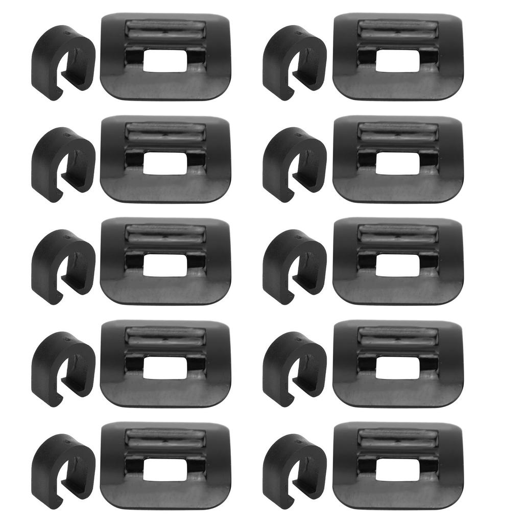 10Set Bike Cable Base Guide Bicycle Brake Cable Line Fixed Base with CClips Buckle