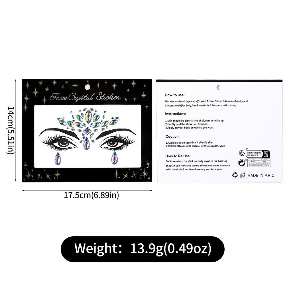 Carnival/Mardi Gras/Masquerade Cat Makeup 5sheets/set Aurora Crystal Stickers AB Colorful For Halloween Sparkling Rhinestone Design Accessories