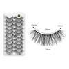 10 Pairs 3D Soft Mink Hair False Eyelashes Crisscross Thick Long Eye Lashes  Women's Beauty