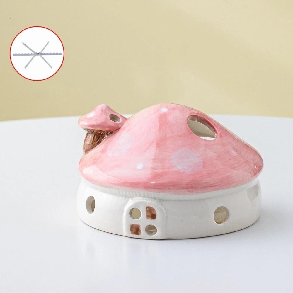 Creative Mosquito Incense Tray Ceramic Mosquito Coil Holder Mosquito Coil Burner  Home Fragrance розовый
