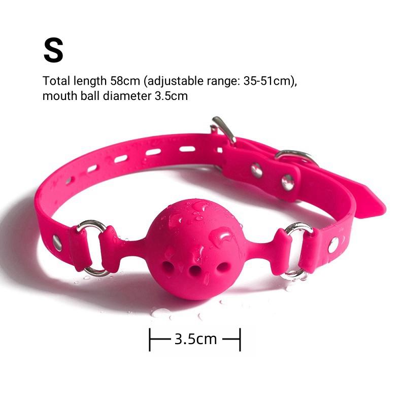3 Sizes Soft Safety Silicone Open Mouth Gag Ball Bdsm Bondage Slave Ball Gag Erotic Sex Toys For Woman Couples Adult Sex Games