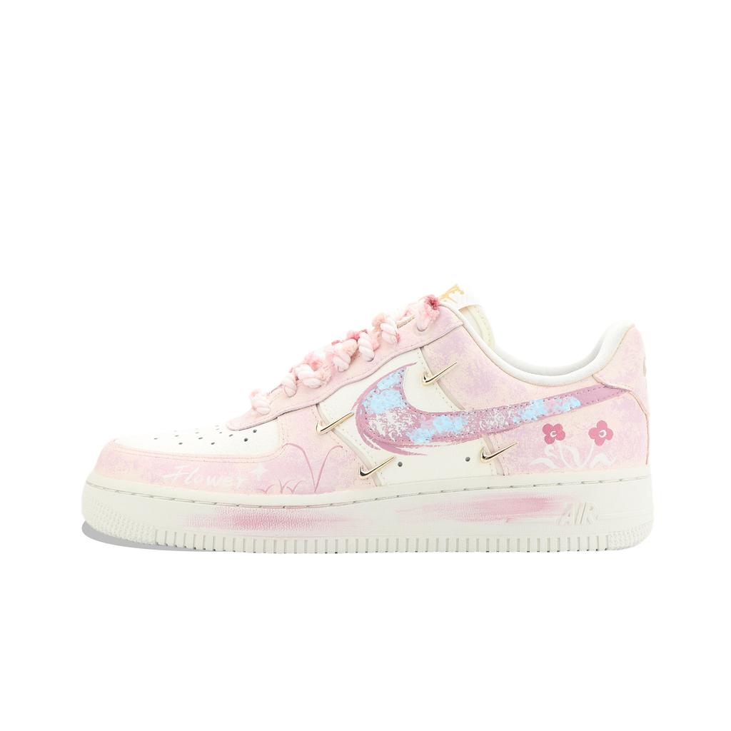 Nike Air Force 1 Jiang Immersed Moon Abrasion Resistant Low Top Skateboard Shoes Unisex Pink White IB2574-600(Team1390-)