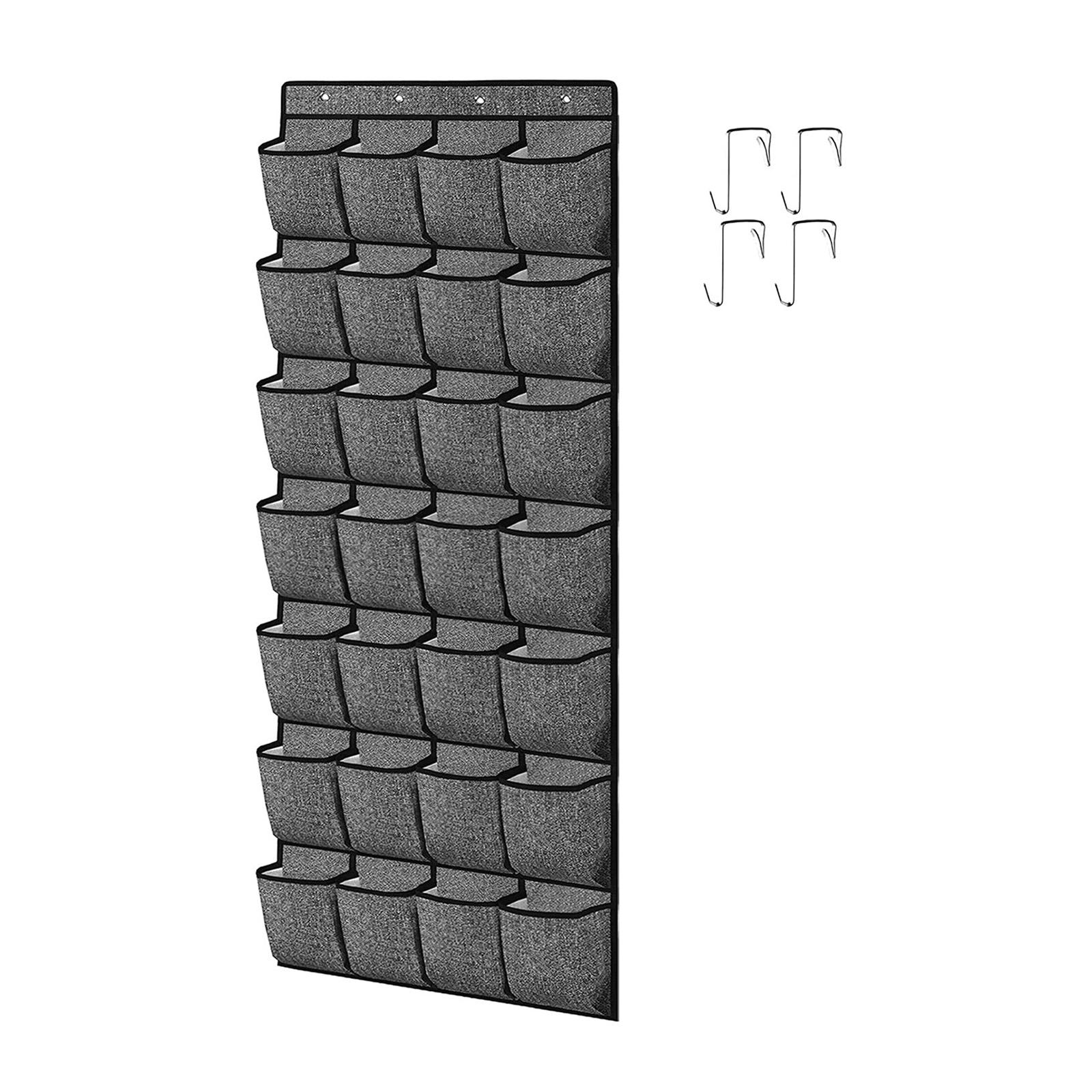 

Дверной органайзер для обуви с 28 карманами, компактный держатель для обуви для шкафа, гардероба, решение для хранения большой вместимости A