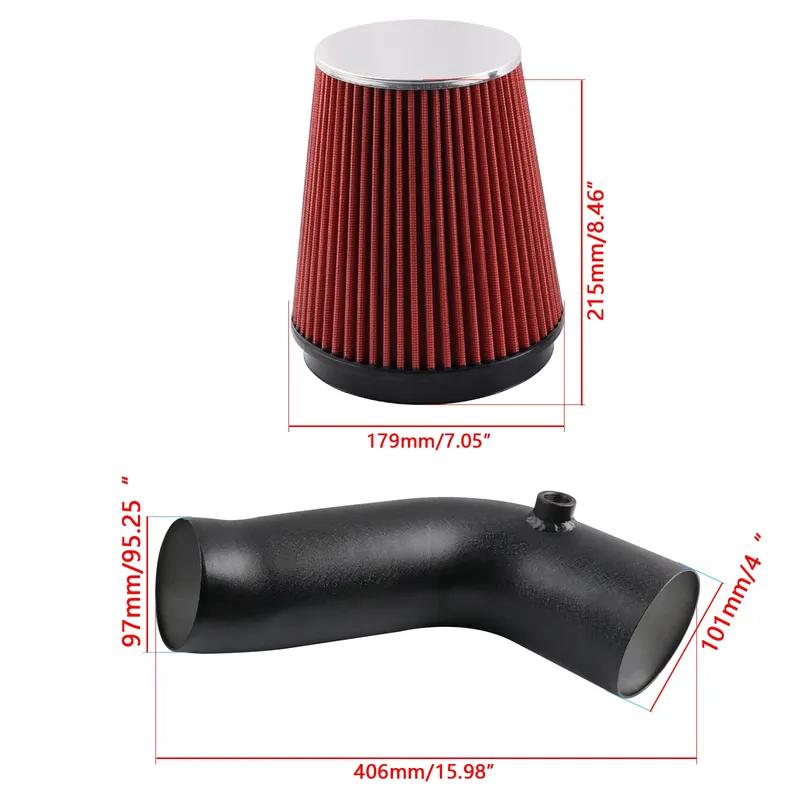 Hochdurchfluss-Kaltluftansaugrohr-Kit Filter Hitzeschild Aluminiumlegierung Für 2009-2018 Dodge Ram 1500 5.7L V8 Motor