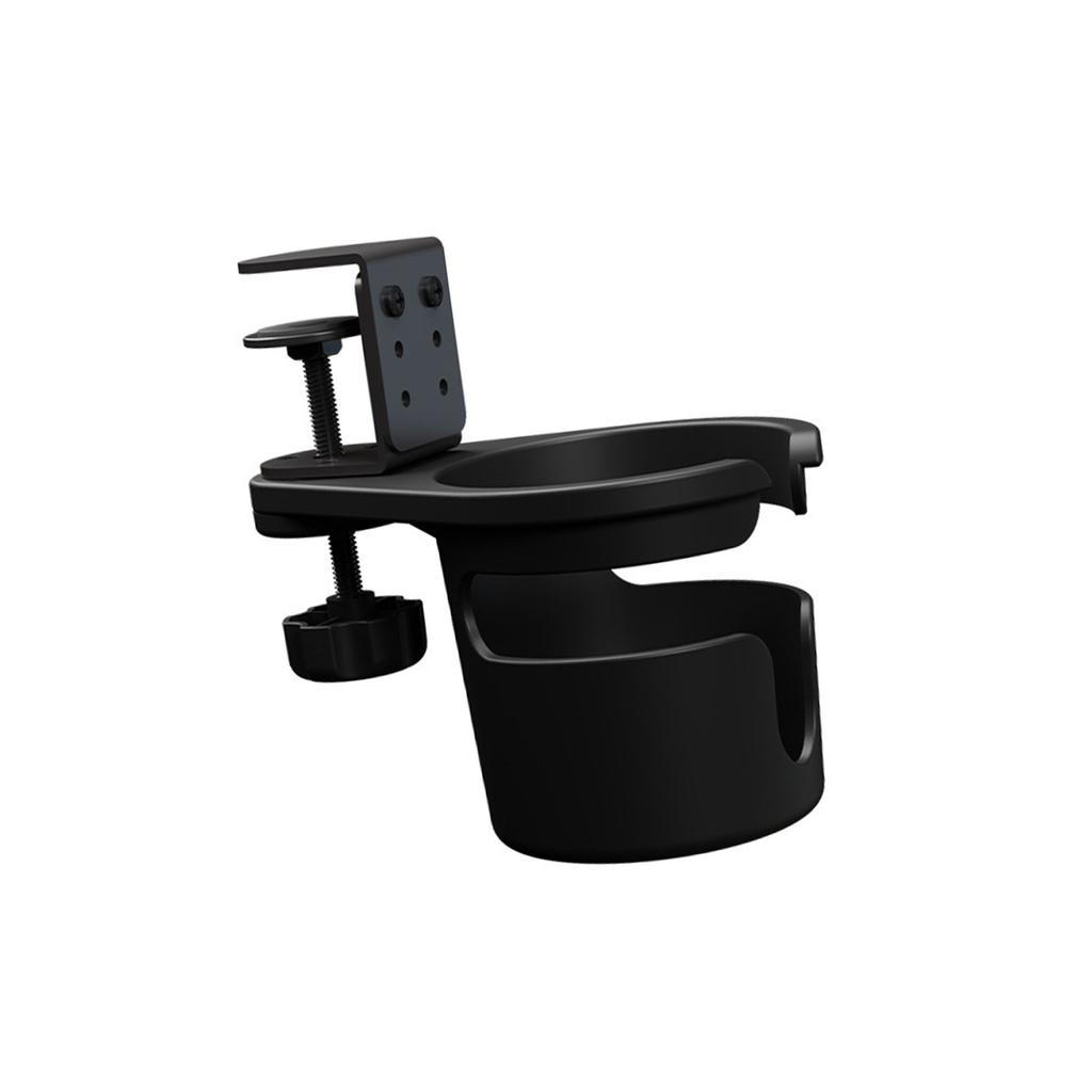 Universally Desk Beverage Holder Nonslip Designs for Secure Cup Placement Adjustable Rotating Table Drink Holder Clamp