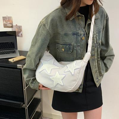 Dámská hobo taška Hvězdné vzory Crossbody taška Roztomilá hvězdná tote taška přes rameno Kabelka pro dívky do školy na cestování na ulici na denní pochůzky