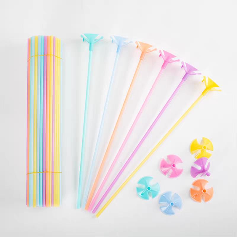 Macaron-Colored Balloon Support Rod - 40cm, Thickened & Hardened for Weddings & Parties