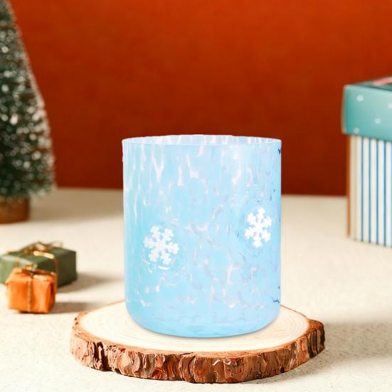 Hand Painted Christmas Juice Glasses 450ml Heat Resistant Coffee Mug Milk Juice Beer Cup Dining Table Decoration Cup