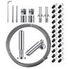 Curtains Wire Rod Set Wire Photo Display With Clips Stainless Steel Bathroom Organizer For Room Division Shower Installation