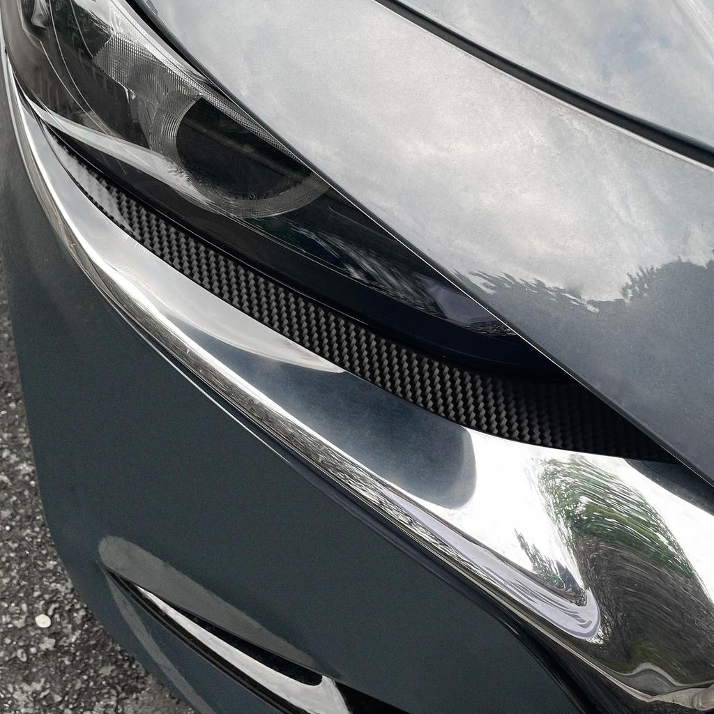 AIRSPEED Nakładka na brwi reflektorów samochodowych z włókna węglowego dla Mazda 3 Custom Zewnętrzny Stylowy i zawiera taśmę ułatwiającą montaż (2019-2025) -