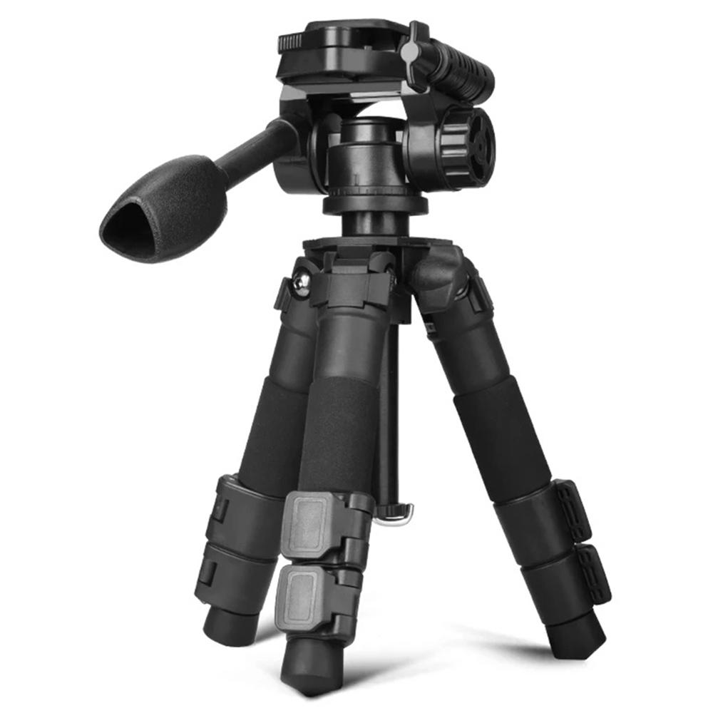 

QZSD Демпфирующая панорамная головка Регулируемая высота Алюминиевый сплав Мини-штатив с уровнем и компасом Type A