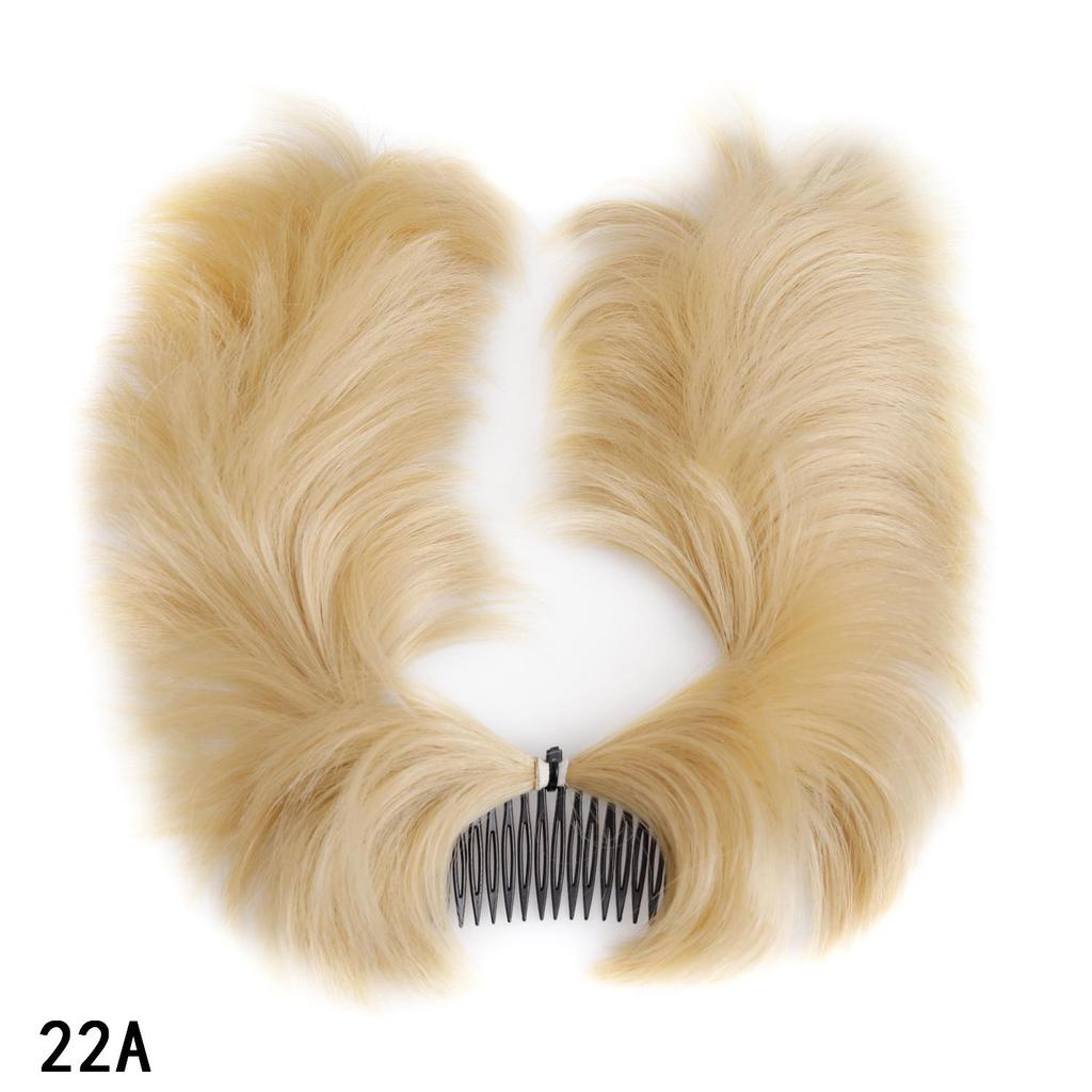 DIY Women Synthetic Hairpieces Messy Buns Comb Clip in Updo Scrunchies Faux Bun Chignon Multiple Hairstyles Easily