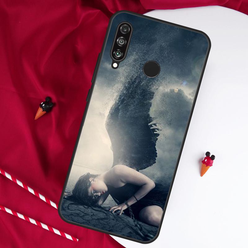 Fallen Angel Wings Art For Huawei Nova 12s 11i 12i 7i 8i Y73 Y70 Y90 Y60 Y72 Y61 Y91 9 10 SE P30 Pro P40 Lite Case