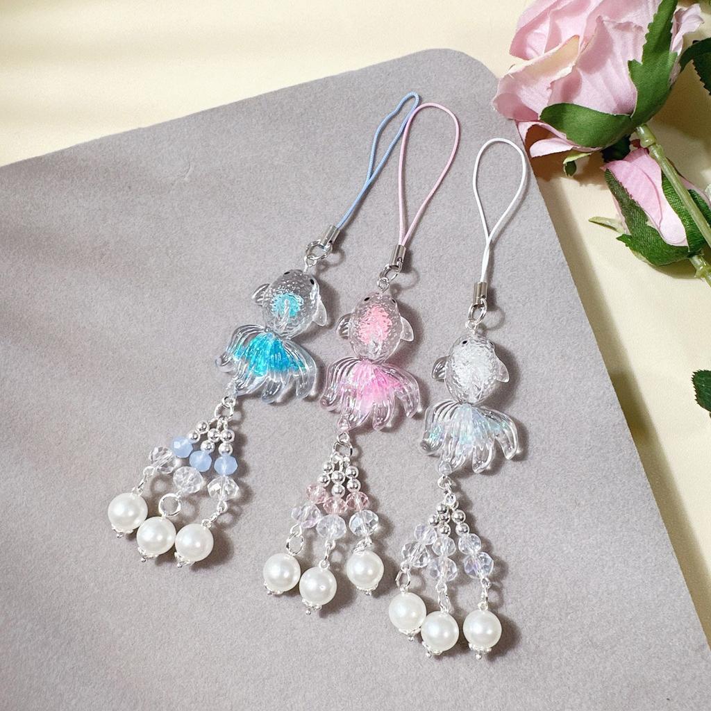 Glow In The Dark Koi Fish Phone Charm Keychain Lucky Charm Phone Chain Lanyard for Night Event DIY Accessories