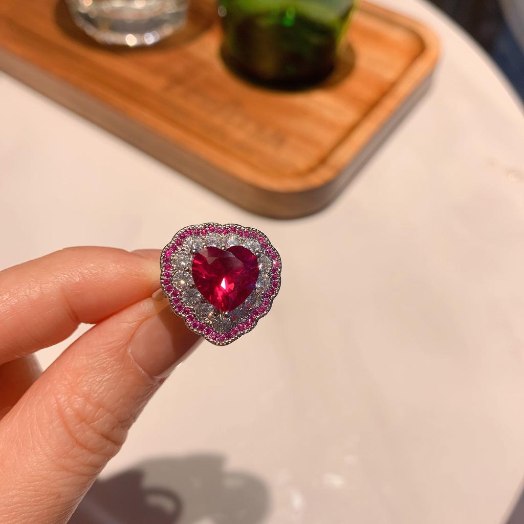 Jewelry Temperament Women'S Jewelry Retro Ring Colorful Treasure, Love Ring 10 * 10