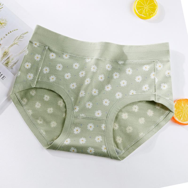 Cotton Printed Mid-Waist Women's Underwear - Cute Thongs