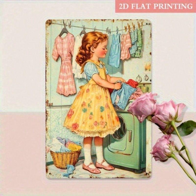 

Metal Wall Art Vintage Laundry Room Decor for Kitchen