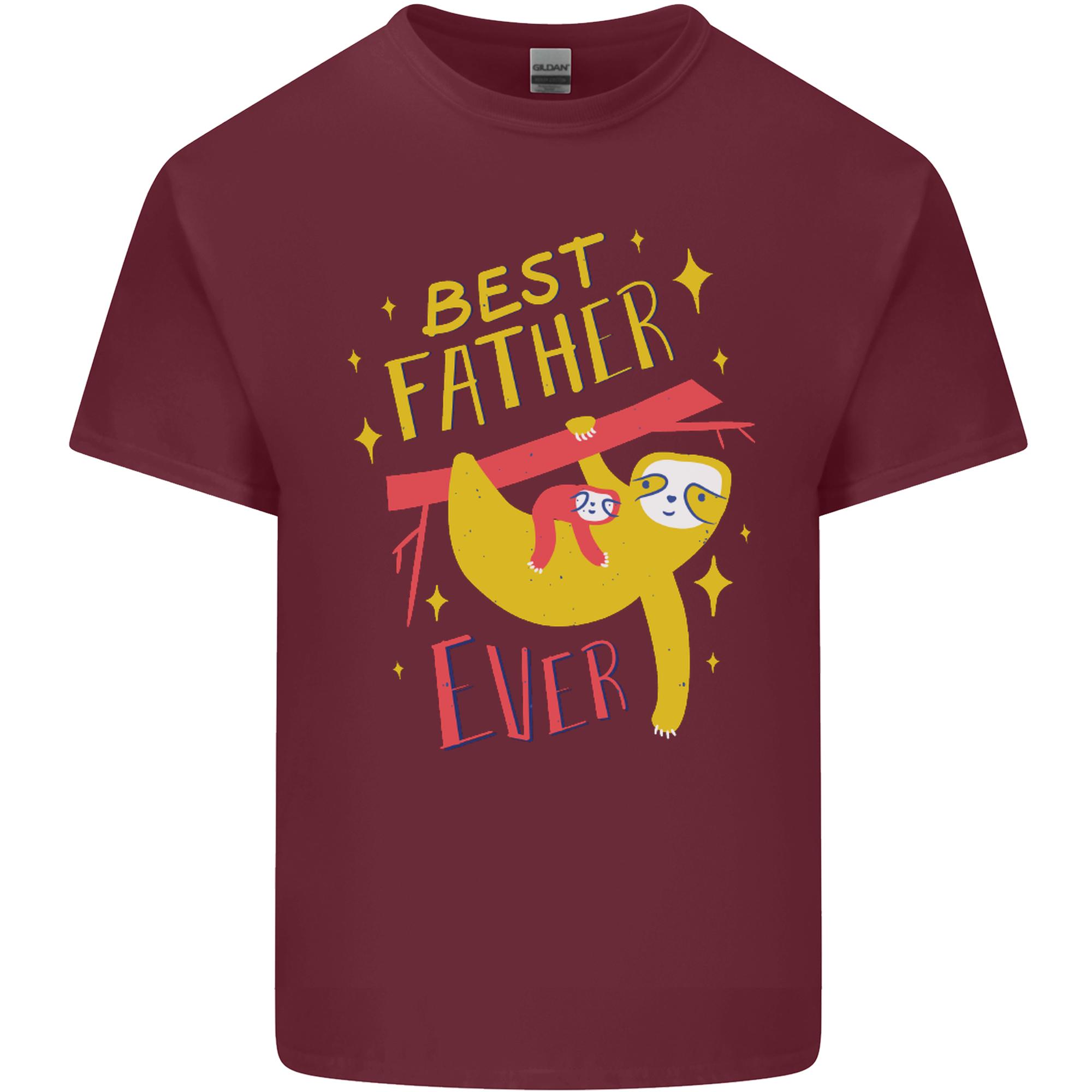 Fathers Day Funny Sloth Dad Daddy Papa Unisexs Light Cotton TShirt S