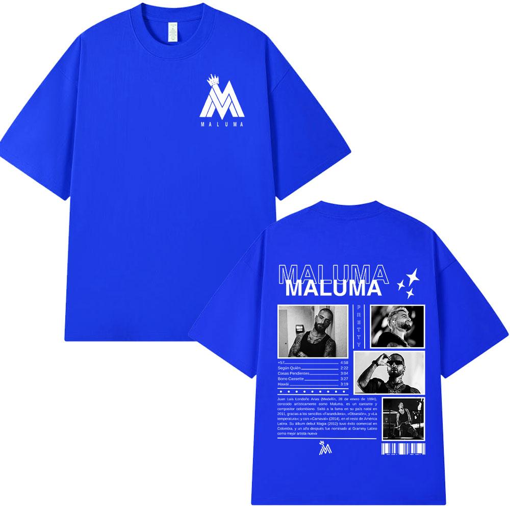 Rapper MALUMA Album Grafik T-Shirt Unisex Hip Hop Mode Retro Kurzarm T-Shirt 100% Baumwolle Oversized T-Shirt Streetwear