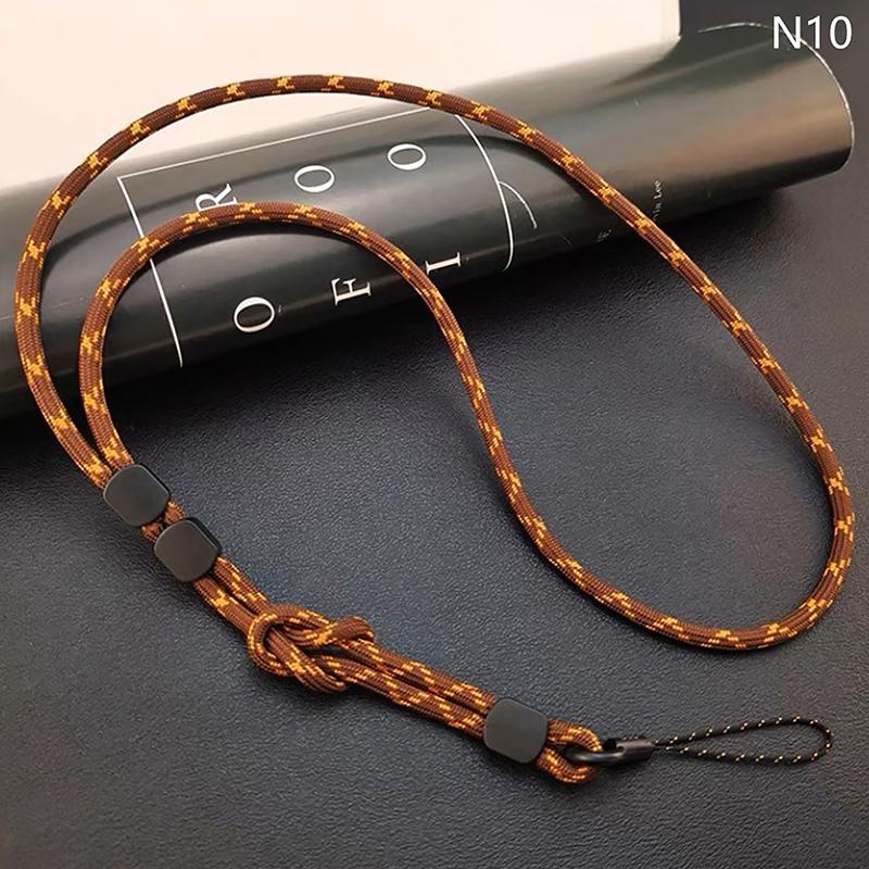 

Длинная цепочка для подвешивания на шею, плетеная вручную, ремешок для мобильного телефона, прочный и регулируемый по длине, двойного назначения, подвеска для телефона с защитой от потери