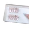 Pure Hand-made Phototherapy Wear Nail Tablets Pink Rose Words Wide Light Cat Eye Hand-painted Three-dimensional Flash Nail Art Patch