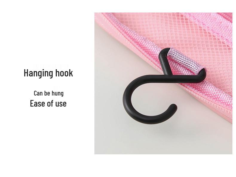Waterproof Travel Makeup Bag Organizer with Hook - Portable Fragrance Style Handbag