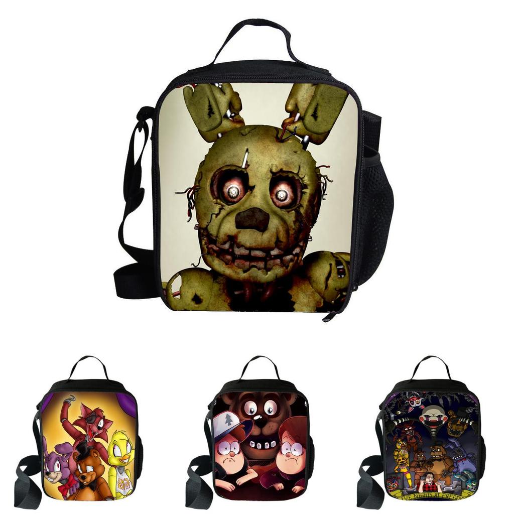 Cute And Functional Five Nights At Freddy's 3d Printed Insulated Lunch Bag For School