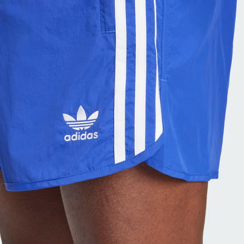 adidas Originals Adicolor Classics Solid Stripe Logo Print Comfortable Breathable Three-Quarter Casual Shorts Men Shorts Blue IZ2413