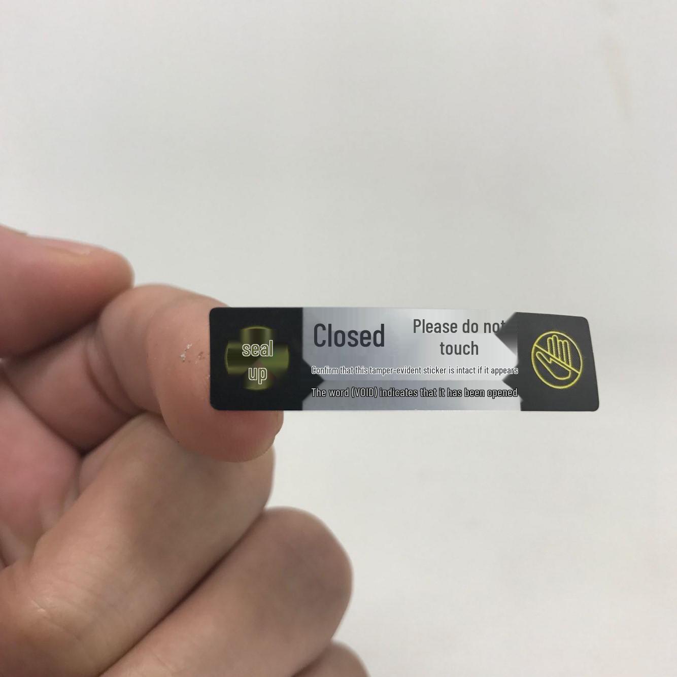 Отрывная Невозвратная Защитная от Вскрытия Пустая Наклейка-этикетка - Самоклеящаяся, Одноразовая Печать