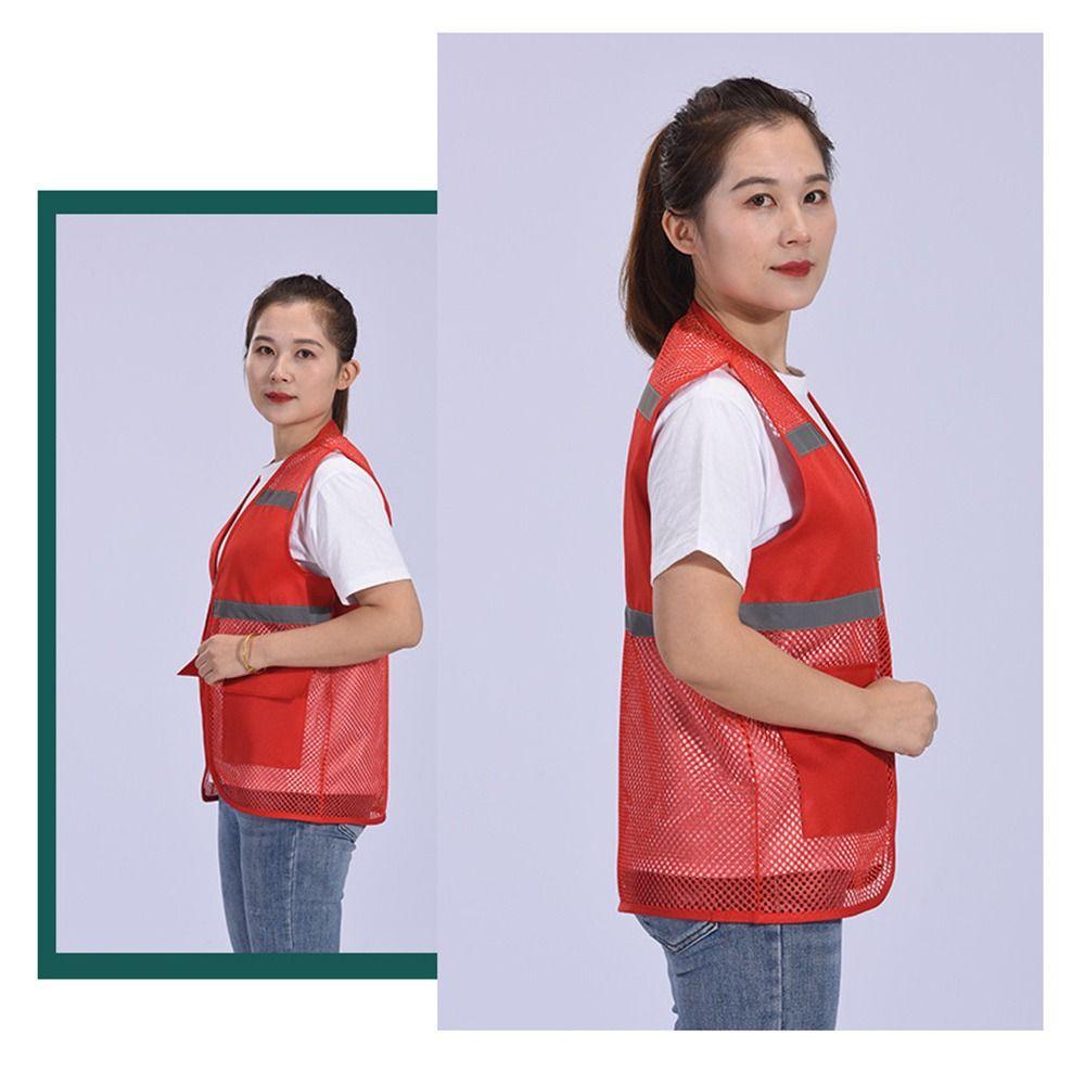 Ärmlös V-ringad Väst Genomskinlig Nätväst Herr Dam Säkerhetsväst Utomhusaktiviteter