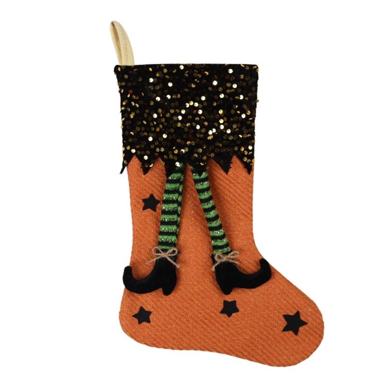 Eye Catching Halloween Themed Sock Unique Halloween Sock with Festival Pattern Soft Socks Ornament for Parties