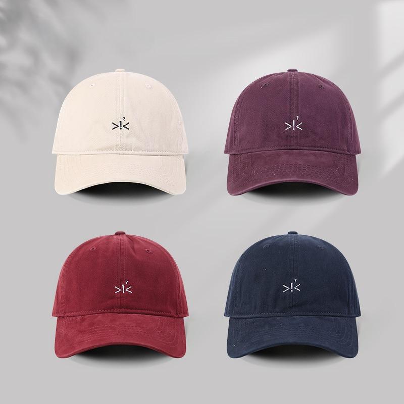Unisex Cotton Minimalist Baseball Cap with Embroidery Adjustable Soft Top Casual Hat, Daily Caps for Men and Women Spring Summer