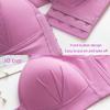 Women's Front Button Bra Without Steel Ring Gathered Thin Cup Four-Breasted Underwear