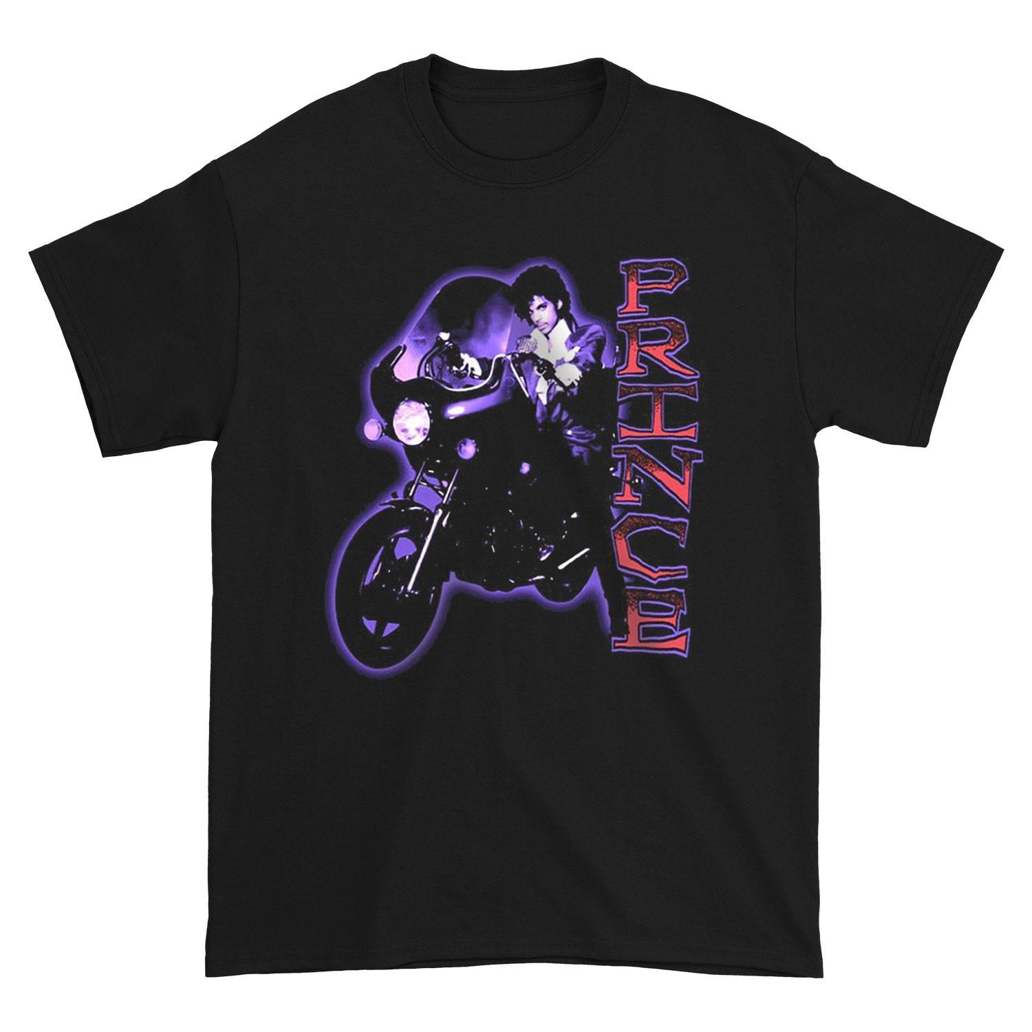 Men s Prince Motorcycle T-shirt Medium Black L