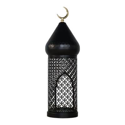 Iron Moroccans Themed Candle Holders Lantern with Intricate Cutout Design for Eid Ramadans Wedding Parties Festives Decors
