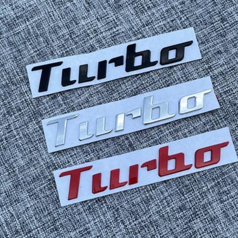 New Metal Car Badges Turbo Trunk Emblem Stickers Decals Decor Turbocharger Boost Loading Boosting