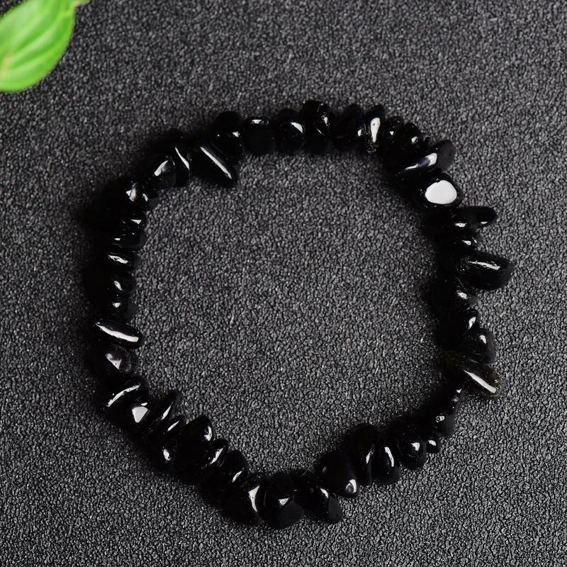 Yellow Crystal & White Pine Tiger Eye Chain Bracelet - Trendy Unisex Retro Style, Personalized Matching Options Available.