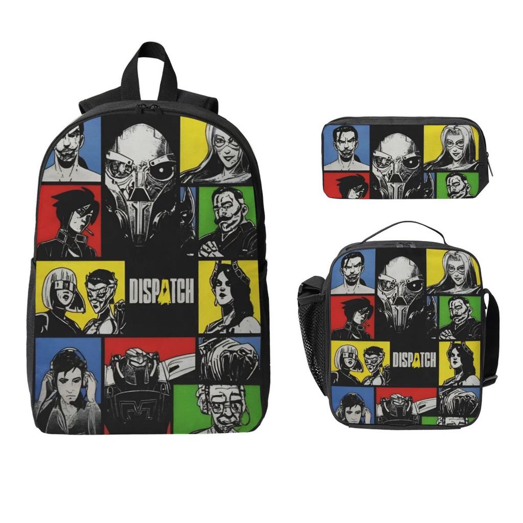3Pcs Dispatch Mecha Man Eras Tour Prints Backpack Set for Kids Pencil Boxes Bookbag Sets with Lunch Box For School Daypack