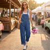 Women's Casual Loose Fit Denim Overalls for Everyday Wear