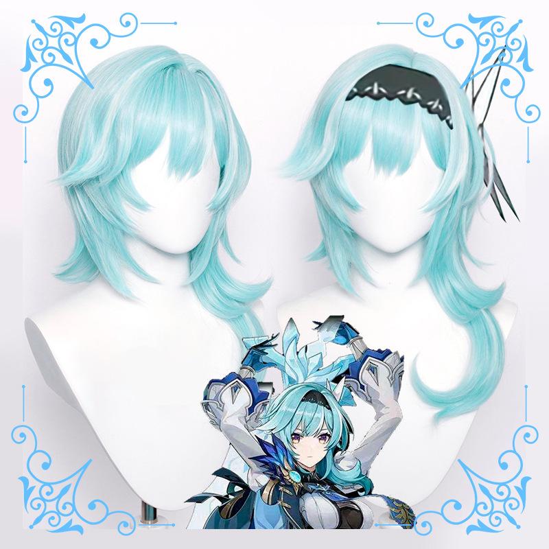 Eula Cosplay Costumes Anime Figure Halloween Costumes for Women Suit Wig Clothing Role Play Party Uniform