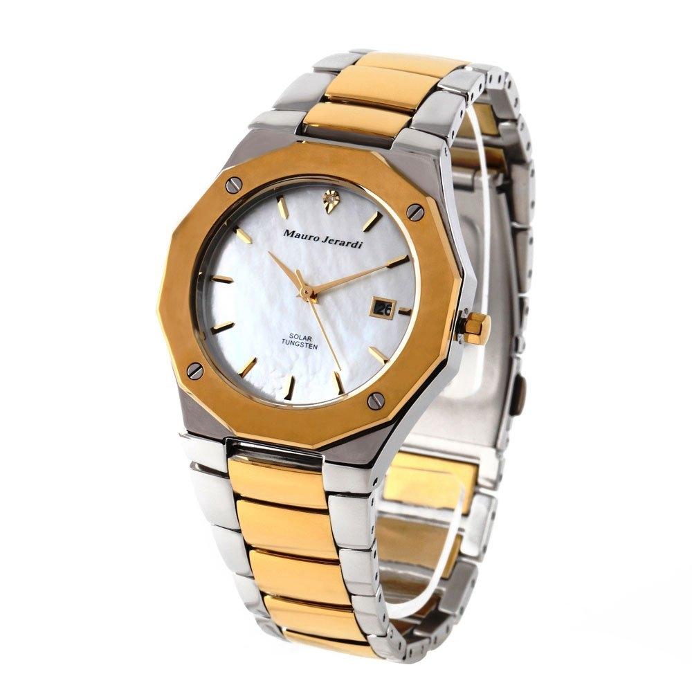

Mauro Jerardi Mj032 2 [Mauro Gerardi] Натуральный бриллиант TungSten Безель Мужские часы S Sun Серебро Золото