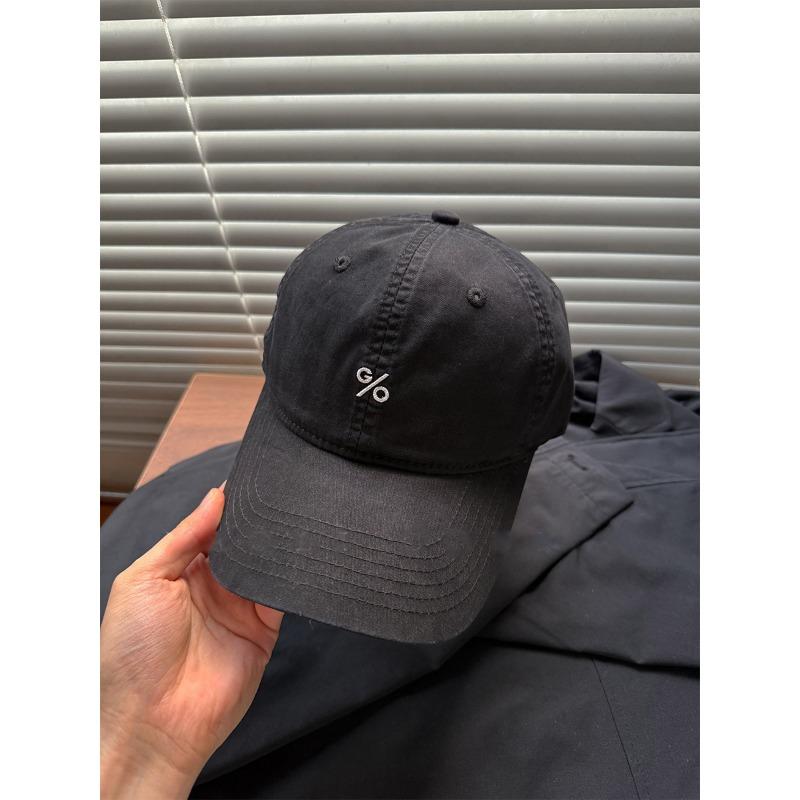 Embroidered Large Head Circumference Showing Face Small Baseball Hat for Women American Retro Couple Soft Top Baseball Cap