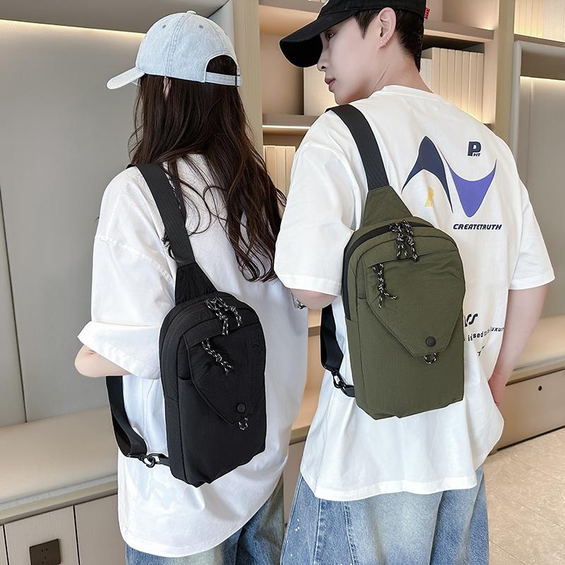 New Casual Unisex Chest Bag Multi-Layer Outdoor Travel Multi-Functional Single-Shoulder Small Phone Bag