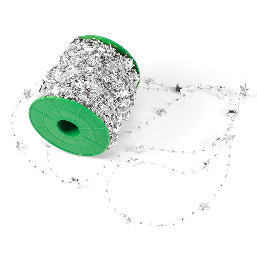 Girlanda z koralików i sztucznych pereł w kształcie gwiazdek DIY na choinkę, bukiet weselny