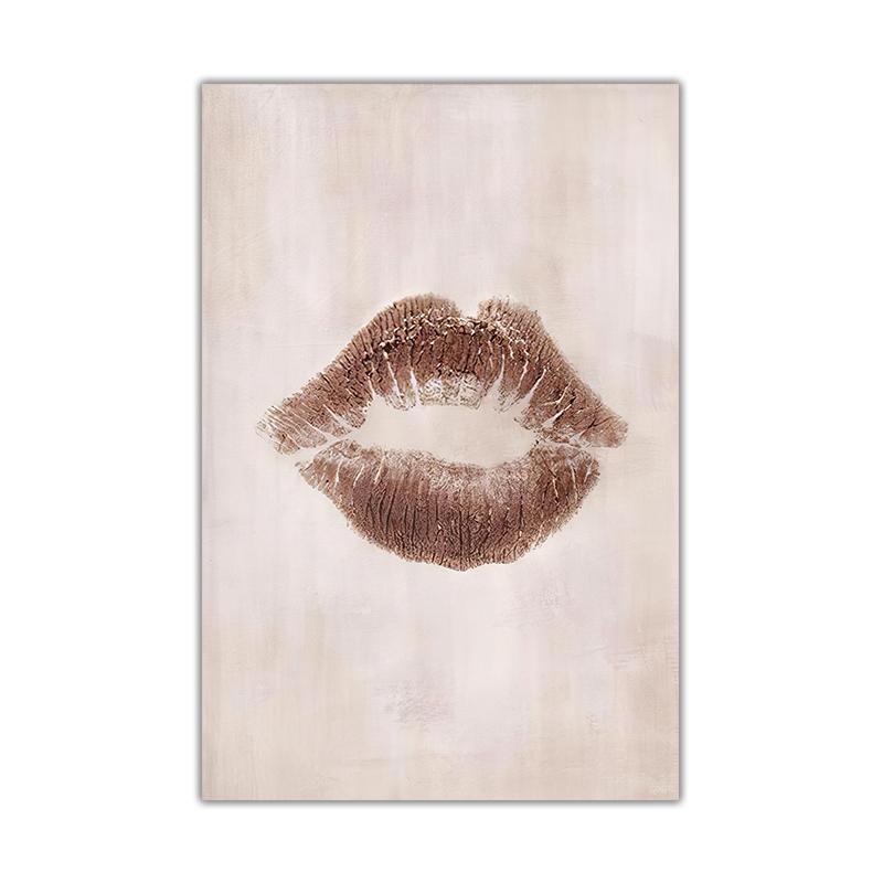 Fashion Canvas Painting Nordic Wall Art Abstract Beautiful Line Lip Print Posters and Prints Wall Pictures Living Room Home Deco