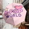 1pc K-Pop World Pattern Umbrella Design Automatic Opening and Closing Umbrella, High-quality Travel Umbrella,  c1128091